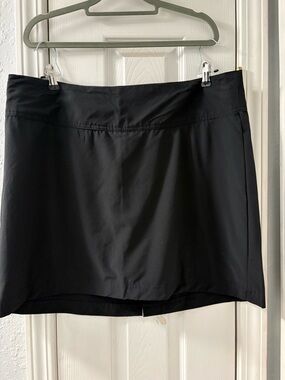 Black Active Mini Skort with Stretch Waistband